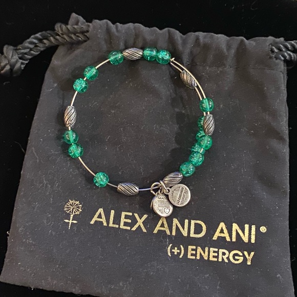 Alex and Ani Green Beaded Bracelet - Picture 1 of 3
